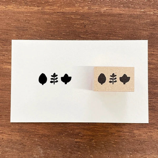 STAMP MARCHE Nakano Emi Floral Illustration Rubber Stamp - Fallen Leaves