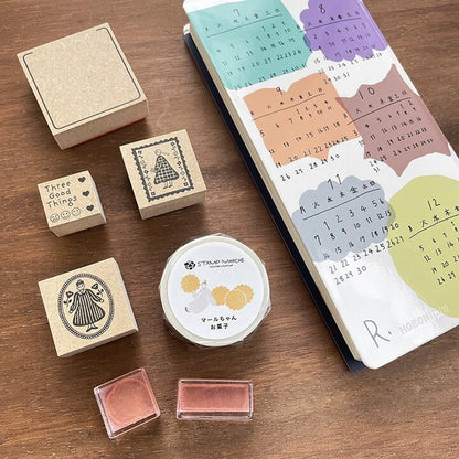 STAMP MARCHE Maru-chan Illustration Rubber Stamp - Postage Stamp