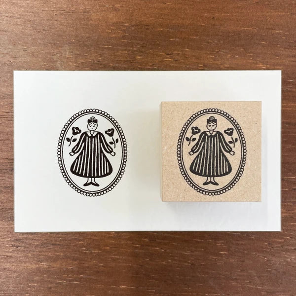 STAMP MARCHE Maru-chan Illustration Rubber Stamp - Brooch