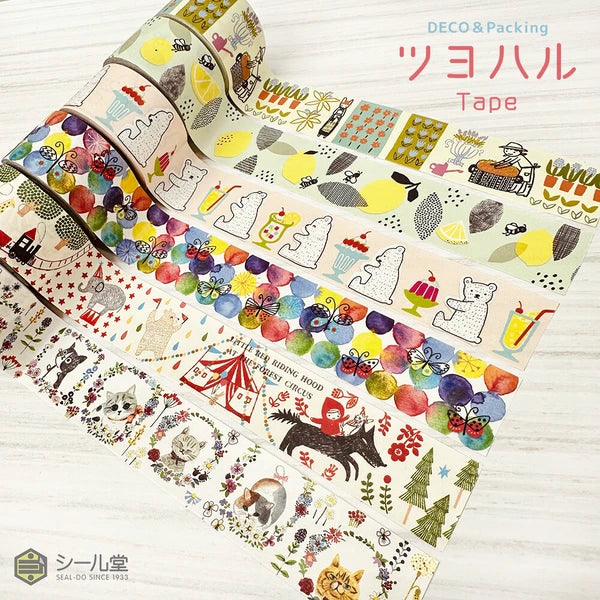 SEAL-DO PRINTING Tsuyoharu Craft Tape - Bear Sweets