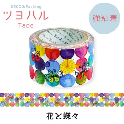 SEAL-DO PRINTING Tsuyoharu Craft Tape - Flowers and Butterflies