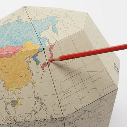 MARUMO PRINTING Paper Globe Kit - Blank / Beige - Additional product image