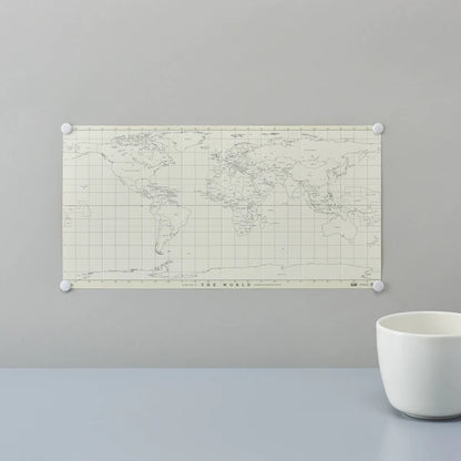 MARUMO PRINTING World Map - Blank / Blank Map / Mini - Additional product image