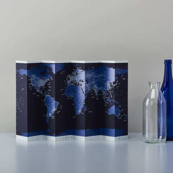 MARUMO PRINTING Glow-in-the-Dark Self-Standing World Map - Night - Wholesale Pack