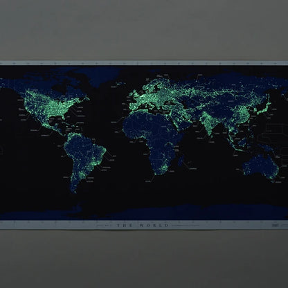 MARUMO PRINTING Glow-in-the-Dark Self-Standing World Map - Night - Additional product image