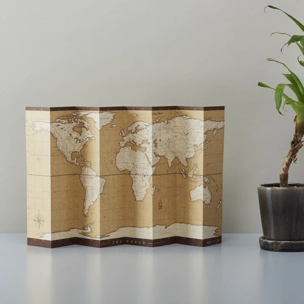 MARUMO PRINTING Self-Standing World Map - Antique - Wholesale Pack