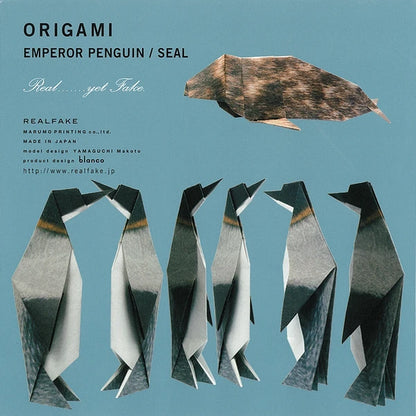 MARUMO PRINTING Animal Origami Paper - Penguin / Seal / Type C - Wholesale Pack
