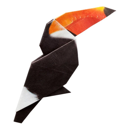MARUMO PRINTING Animal Origami Paper - Sun Conure / Red Macaw / Toco Toucan / Tropical / Type E - Additional product image
