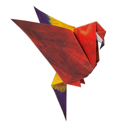 MARUMO PRINTING Animal Origami Paper - Sun Conure / Red Macaw / Toco Toucan / Tropical / Type E - Additional product image
