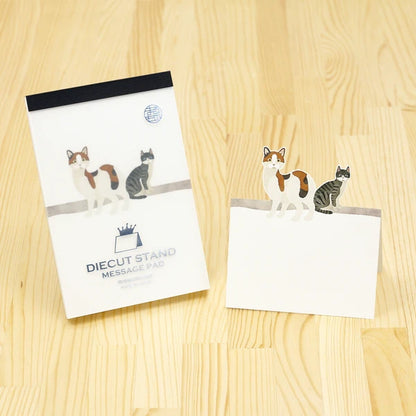 MARUMO PRINTING Die-Cut Stand Message Pad - Cat - Wholesale Pack