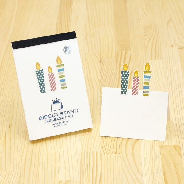 MARUMO PRINTING Die-Cut Stand Message Pad - Candle - Wholesale Pack