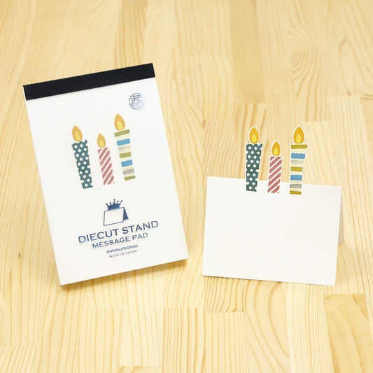 MARUMO PRINTING Die-Cut Stand Message Pad - Candle - Wholesale Pack
