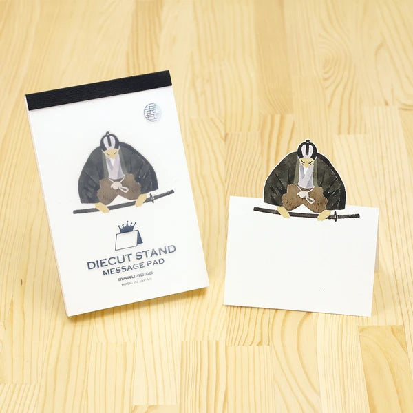 MARUMO PRINTING Die-Cut Stand Message Pad - Samurai - Wholesale Pack
