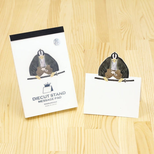 MARUMO PRINTING Die-Cut Stand Message Pad - Samurai - Wholesale Pack