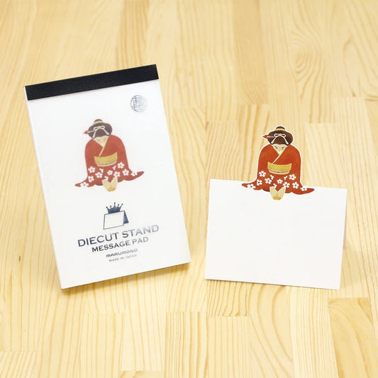 MARUMO PRINTING Die-Cut Stand Message Pad - Kimono - Wholesale Pack