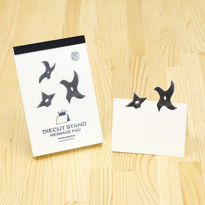 MARUMO PRINTING Die-Cut Stand Message Pad - Shuriken - Wholesale Pack