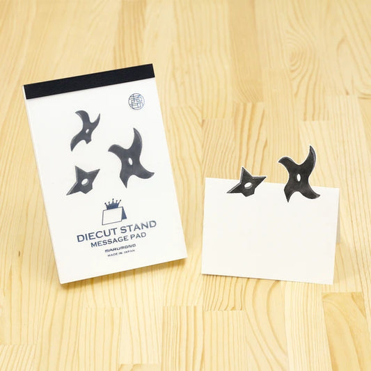 MARUMO PRINTING Die-Cut Stand Message Pad - Shuriken - Wholesale Pack