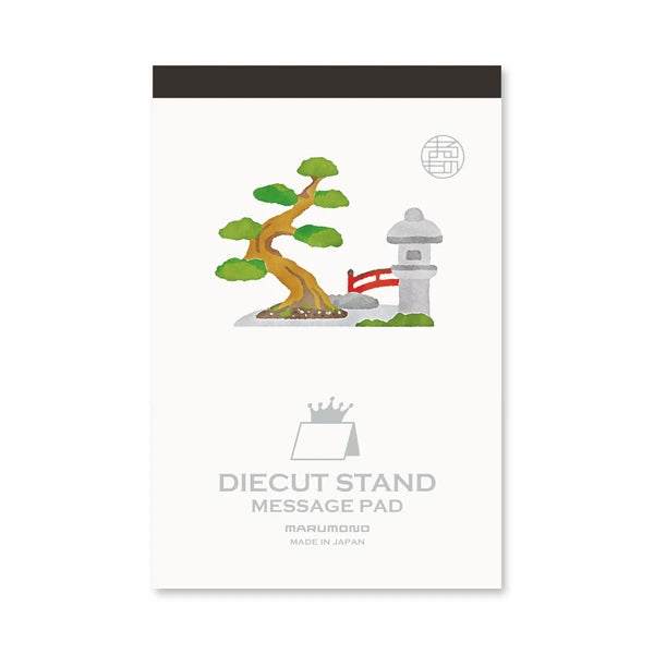 MARUMO PRINTING Die-Cut Stand Message Pad - Japanese Garden - Additional product image