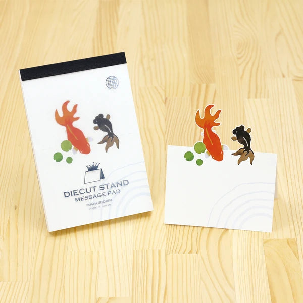 MARUMO PRINTING Die-Cut Stand Message Pad - Goldfish - Wholesale Pack