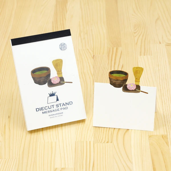 MARUMO PRINTING Die-Cut Stand Message Pad - Matcha - Wholesale Pack