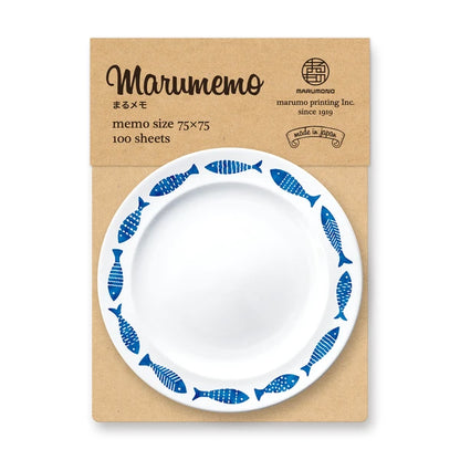 MARUMO PRINTING Maru Memo Nordic Plate Memo Pad Collection - Bird / Nordic