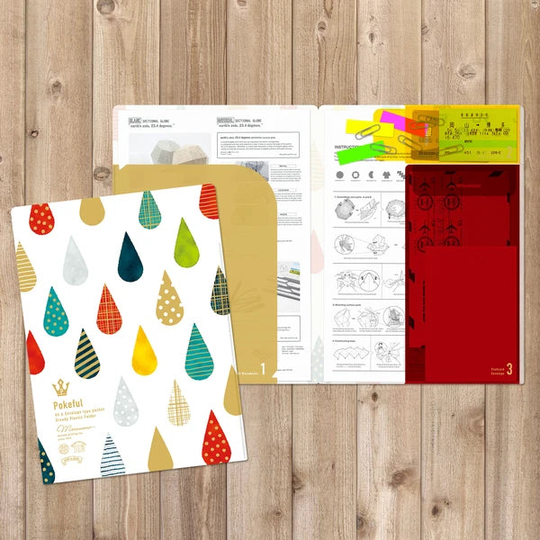MARUMO PRINTING Pokeful A4 Pocket Clear File - Droplet - Wholesale Pack