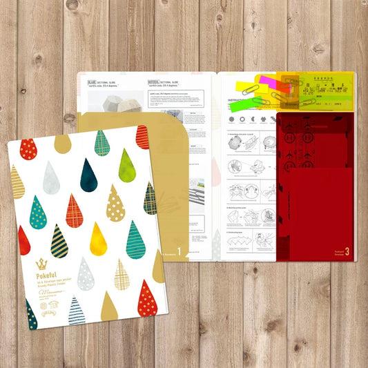 MARUMO PRINTING Pokeful A4 Pocket Clear File - Droplet - Wholesale Pack