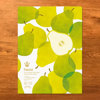 MARUMO PRINTING Pokeful A4 Pocket Clear File - Pear - Additional product image