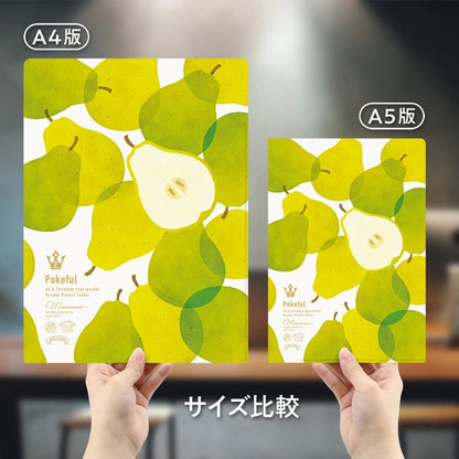 MARUMO PRINTING Pokeful A4 Pocket Clear File - Pear - Additional product image