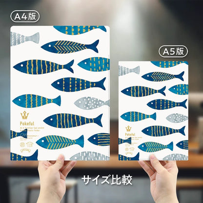 MARUMO PRINTING Pokeful A4 Pocket Clear File - Fish - Additional product image