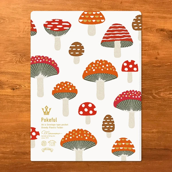 MARUMO PRINTING Pokeful A4 Pocket Clear File - Mushroom - Additional product image