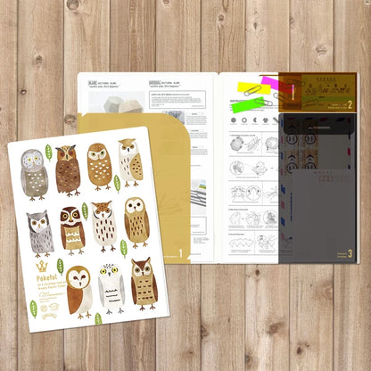 MARUMO PRINTING Pokeful A4 Pocket Clear File - Owl - Wholesale Pack