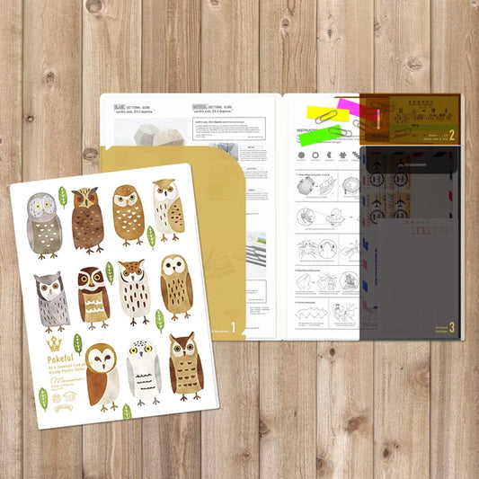MARUMO PRINTING Pokeful A4 Pocket Clear File - Owl - Wholesale Pack