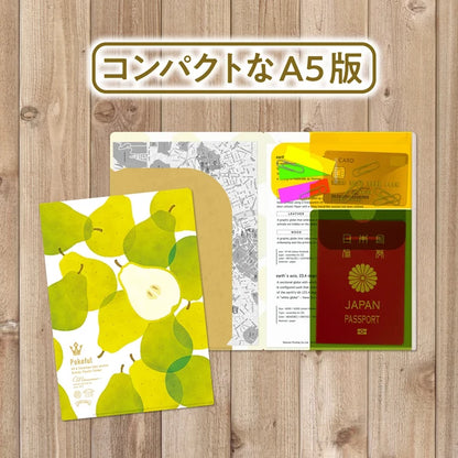 MARUMO PRINTING Pokeful A5 Mini Pocket Clear File - Pear / Mini - Wholesale Pack