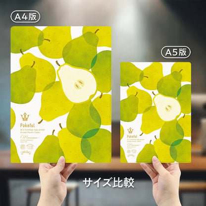 MARUMO PRINTING Pokeful A5 Mini Pocket Clear File - Pear / Mini - Additional product image