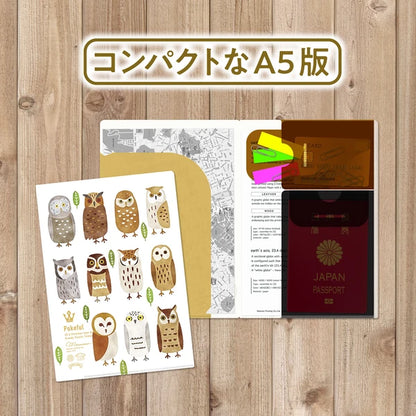 MARUMO PRINTING Pokeful A5 Mini Pocket Clear File - Owl / Mini - Wholesale Pack