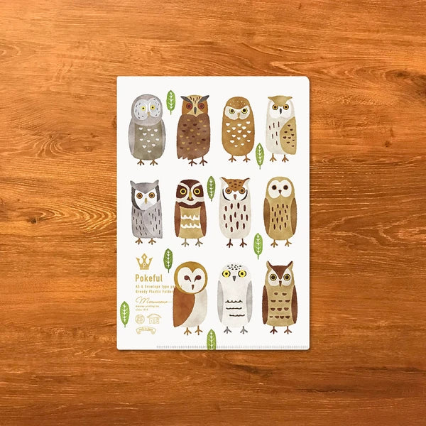 MARUMO PRINTING Pokeful A5 Mini Pocket Clear File - Owl / Mini - Additional product image