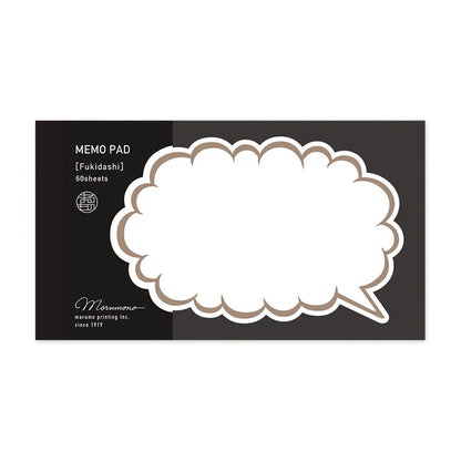 MARUMO PRINTING Detach Memo Pad - Speech Bubble White - Wholesale Pack