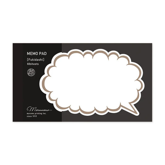 MARUMO PRINTING Detach Memo Pad - Speech Bubble White - Wholesale Pack