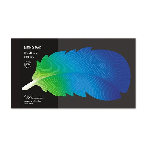 MARUMO PRINTING Detach Memo Pad - Feather Blue - Wholesale Pack