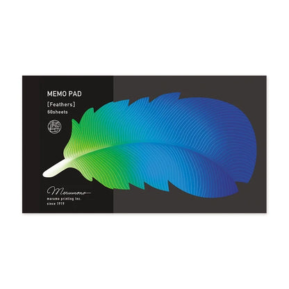 MARUMO PRINTING Detach Memo Pad - Feather Blue - Wholesale Pack