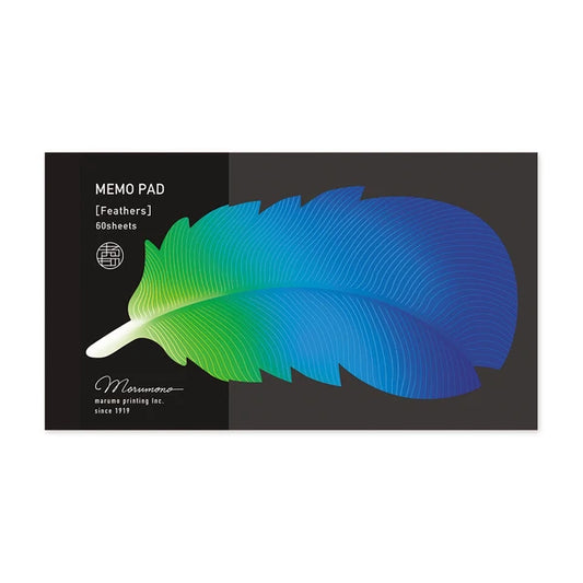 MARUMO PRINTING Detach Memo Pad - Feather Blue - Wholesale Pack