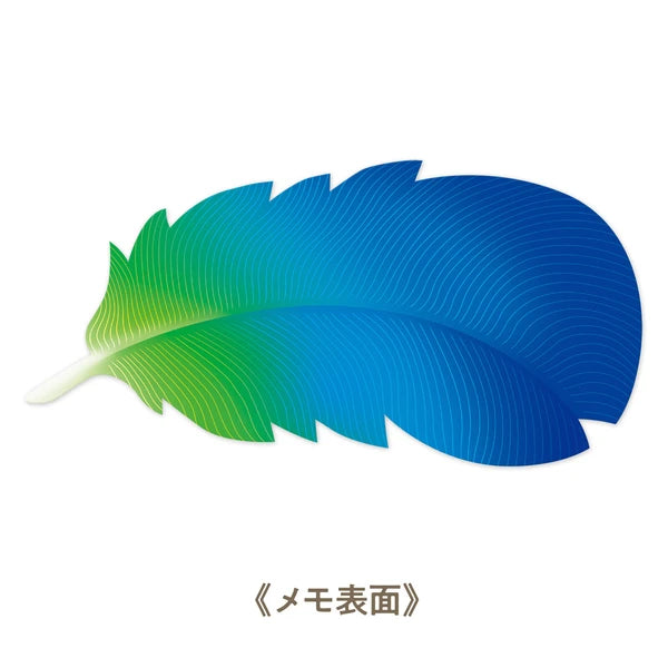 MARUMO PRINTING Detach Memo Pad - Feather Blue - Additional product image