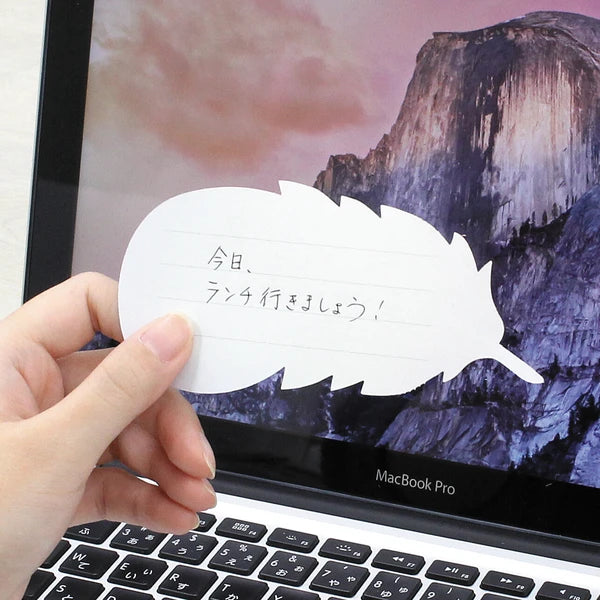MARUMO PRINTING Detach Memo Pad - Feather Blue - Additional product image