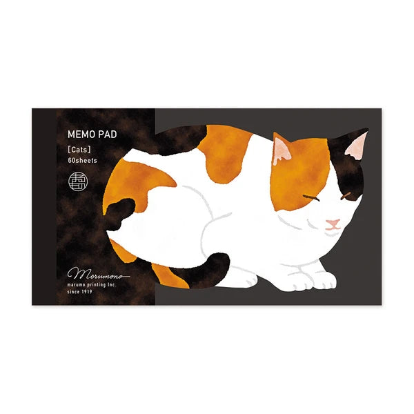MARUMO PRINTING Detachable Memo Pad - Drowsy Cat / Cat - Wholesale Pack