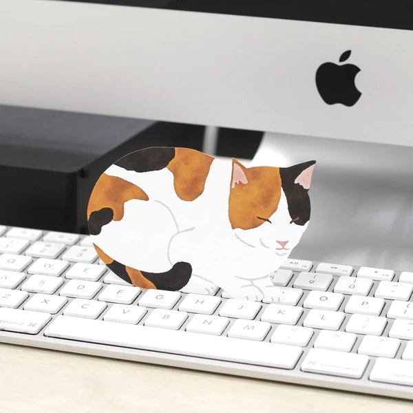 MARUMO PRINTING Detachable Memo Pad - Drowsy Cat / Cat - Additional product image
