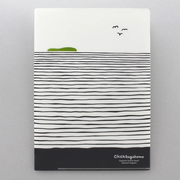 MARUMO PRINTING Chichibugahama Pokeful A5 Pocket Clear File - Ripple Stripe - Additional product image