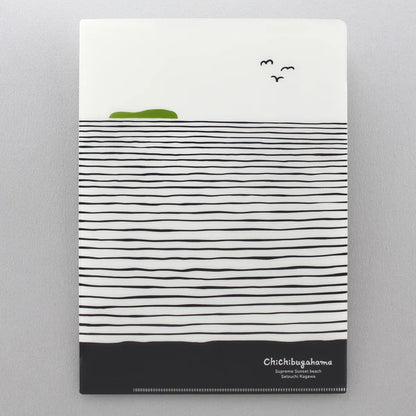 MARUMO PRINTING Chichibugahama Pokeful A5 Pocket Clear File - Ripple Stripe - Additional product image