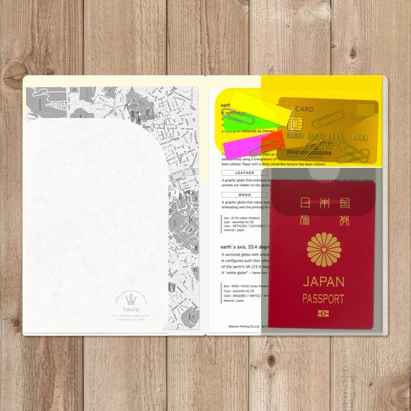 MARUMO PRINTING Pokeful Bicolor A5 Pocket Clear File - Lemon - Additional product image