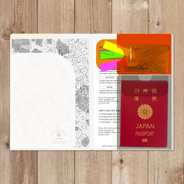 MARUMO PRINTING Pokeful Bicolor A5 Pocket Clear File - Orange - Additional product image